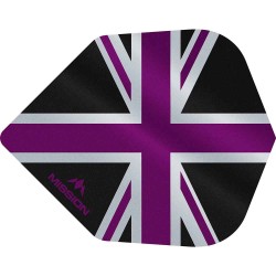 Fülle Mission Darts Nr. 6 Alliance Union Jack Schwarz Lila F3101