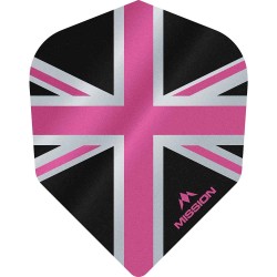 Fülle Mission Darts Nr. 6 Alliance Union Jack Schwarz Rosa F3102