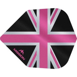 Fülle Mission Darts Nr. 6 Alliance Union Jack Schwarz Rosa F3102