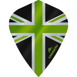 Plumas Mission Darts Kite Alliance Union Jack Negro Verde F3091