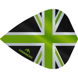 Plumas Mission Darts Kite Alliance Union Jack Negro Verde F3091