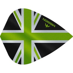 Plumas Mission Darts Kite Alliance Union Jack Negro Verde F3091