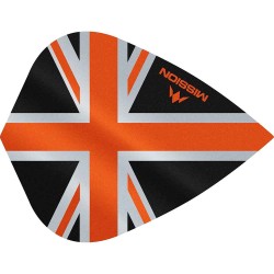 Fülle Mission Darts Kite Alliance Union Jack Schwarz Orange F3092