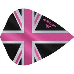 Fülle Mission Darts Kite Alliance Union Jack Schwarz Rosa F3094