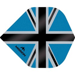 Plumas Mission Darts No2 Std Alliance-x Union Jack Negro Azul F3105