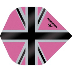 Plumas Mission Darts No2 Std Alliance-x Union Jack Negro Rosa F3110