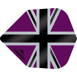 Fülle Mission Darts Nr. 6 Std Alliance-x Union Jack Schwarz Lila F3123