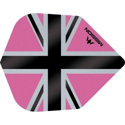 Fülle Mission Darts Nr. 6 Std Alliance-x Union Jack Schwarz Rosa F3124