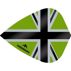 Plumas Mission Darts Kite Alliance-x Union Jack Negro Verde F3114