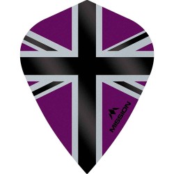 Plumas Mission Darts Kite Alliance-x Union Jack Preto Roxo F3116