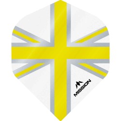 Plumas Mission Darts No2 Std Alliance Union Jack Branco Amarelo F3130