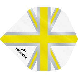 Plumas Mission Darts No2 Std Alliance Union Jack Branco Amarelo F3130