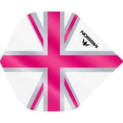 Fülle Mission Darts Nr. 2 Std Alliance Union Jack Weiß Rosa F3131