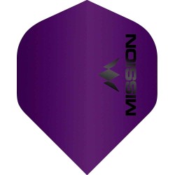 Plumas Mission Darts No2 Std Logo Morado Mate F1962