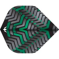 Plumas Mission Darts Plumas No2 Std Vex Negro Verde F3349