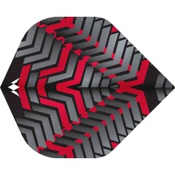 Plumas Mission Darts Plumas No2 Std Vex Preto Vermelho F3350