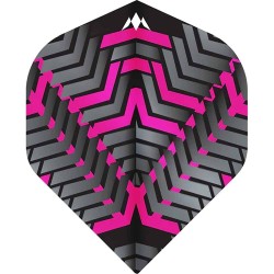 Fülle Mission Darts Federn Nr. 2 Std Vex Schwarz Rosa F3353