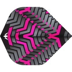 Fülle Mission Darts Federn Nr. 2 Std Vex Schwarz Rosa F3353