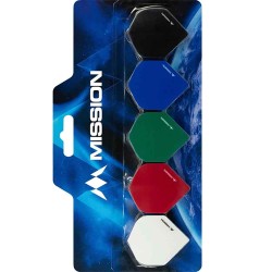 Plumas Mission Darts No2 Std Logo Dart Collection 5 Unidades Bx133