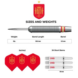 Darts offizielle Fußballlizenz Spanien Laton 22g D1426