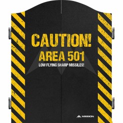Guarda-roupa para Diana convencional Mission Darts Area 501 Caution Cab018