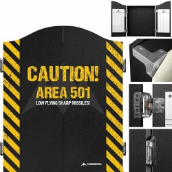 Guarda-roupa para Diana convencional Mission Darts Area 501 Caution Cab018