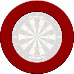 Dartboard Surrounds Negro Liso Mission Darts Rojo Su002