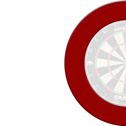 Dartboard Surrounds Negro Liso Mission Darts Rojo Su002