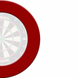 Dartboard Surrounds Negro Liso Mission Darts Rojo Su002