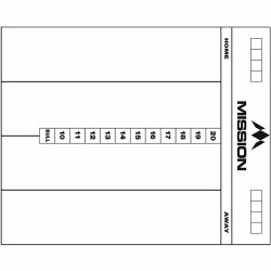 Tabuleiro Mission Darts Whiteboard Cricket Branca Mb07