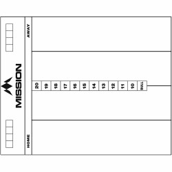 Tabuleiro Mission Darts Whiteboard Cricket Branca Mb07