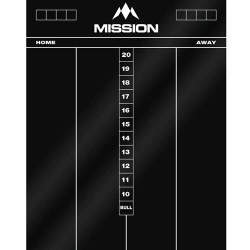 Pizarra Mission Darts Whiteboard Cricket Negro Mb06