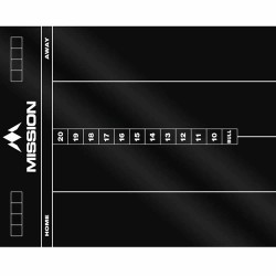 Tabuleiro Mission Darts Whiteboard Cricket Preto Mb06