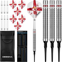 Dardo Designa Patriot X Darts Irlanda do Norte 90% 20g D9527