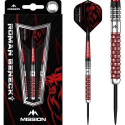 Darts Mission Roman Benecky Schwarz Rot 90% 22g D1623