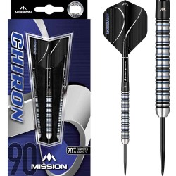 Darts Mission Chiron M1 Schwarz Blau Elektrisch 90% 22gr D1558