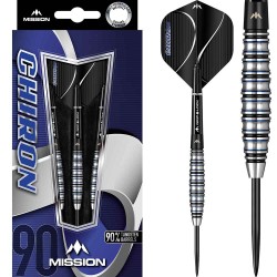 Darts Mission Chiron M2 Schwarz Blau Elektrisch 90% 23gr D1561