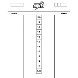 Tabuleiro Perfectdarts Darts 501 & Cricket Branca Pdsco03
