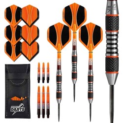 Darts Perfect Darts Solarfox 4 Knurled Schwarz Orange 90% 26g D3554