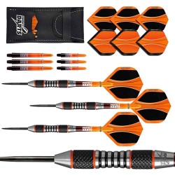 Darts Perfect Darts Solarfox 4 Knurled Schwarz Orange 90% 26g D3554