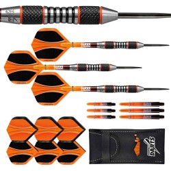 Darts Perfect Darts Solarfox 4 Knurled Schwarz Orange 90% 26g D3554