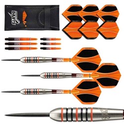 Dardo Perfect Darts Solarfox 3 Torpedo Negro Laranja 90% 24g D3552