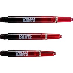 Cañas Perfectdarts Dos Tonos Negro Rojo Corta S1198