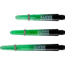 Cañas Perfectdarts Dos Tonos Negro Verde Larga S1203