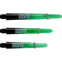 Cañas Perfectdarts Dos Tonos Negro Verde Larga S1203