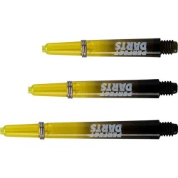 Canas Perfectdarts Dois tons preto amarelo curto S1210