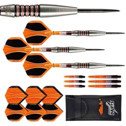 Dardos Perfect Darts Solarfox 1 Scallop Negro Naranja 90% 22g D3545