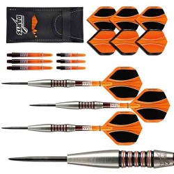 Dardo Perfect Darts Solarfox 1 Scallop Negro Laranja 90% 22g D3545