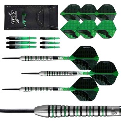 Dardo Perfect Darts Black Grenade Ringed Negro Verde 90% 23g D3568