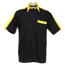 Camisa Profesional Dart Negra Y Amarilla S Kk175na-s
